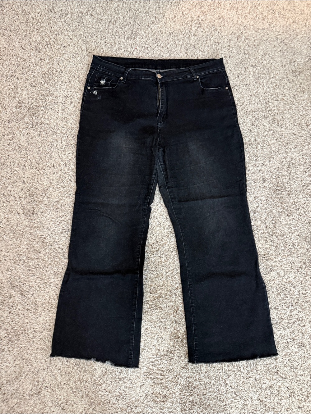Amazon Black High-Rise Flared Wide-Leg Jeans